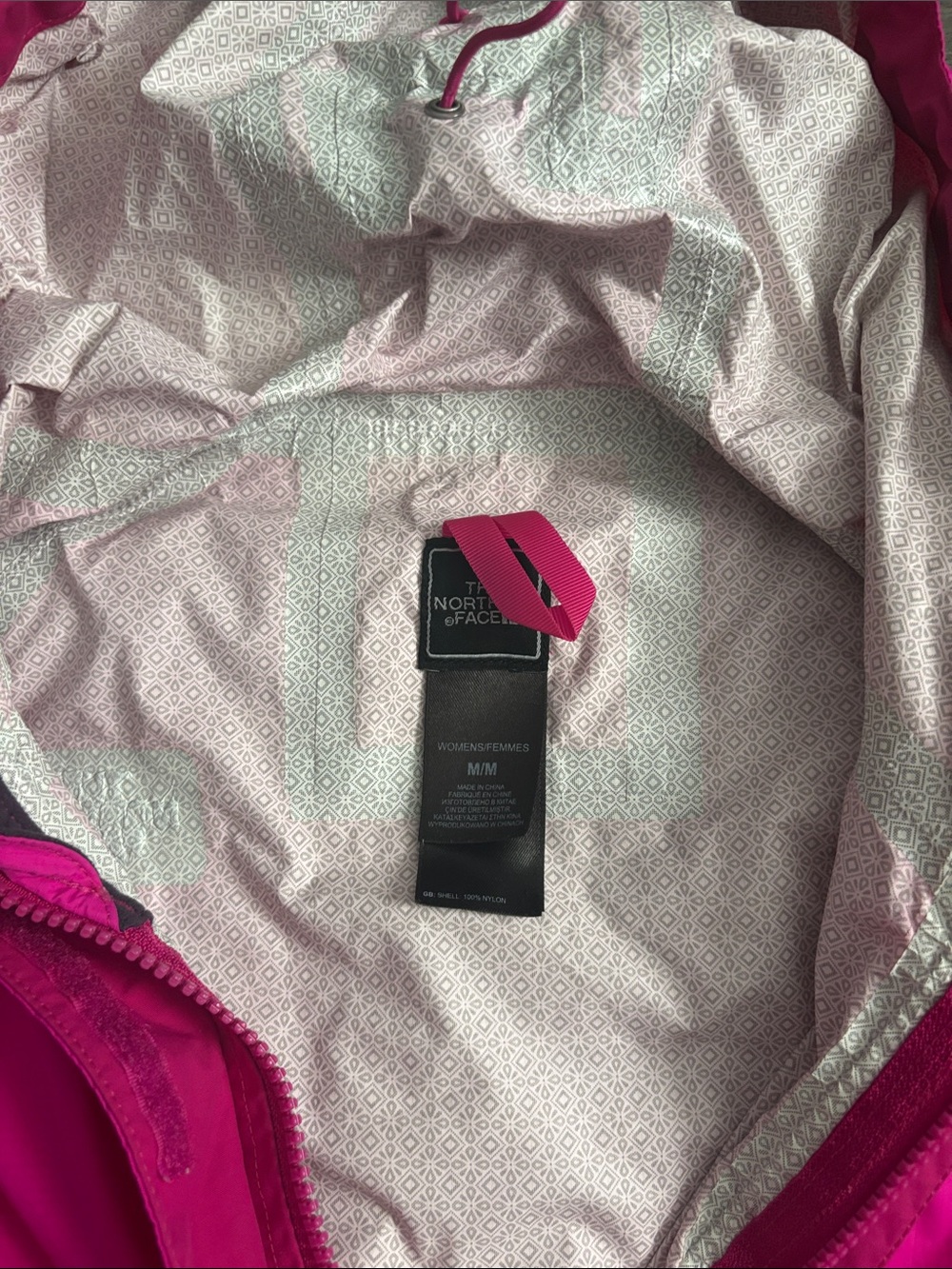 The North Face Hot Pink Hooded Rain Jacket - Picture 3 of 4